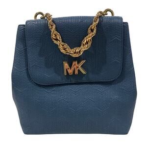 *B56 MICHAEL KORS Small Convertible Backpack Blue/Gold